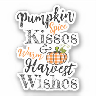 Pumpkin Spice Kisses Aufkleber