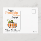 Pumpkin Spice Kisses Postkarte (Rückseite)