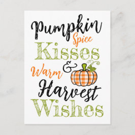 Pumpkin Spice Kisses Postkarte
