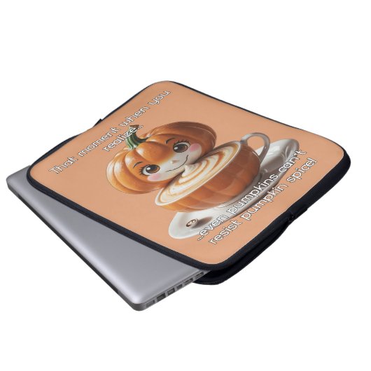 Pumpkin Spice Laptopschutzhülle (Vorne Knopf)