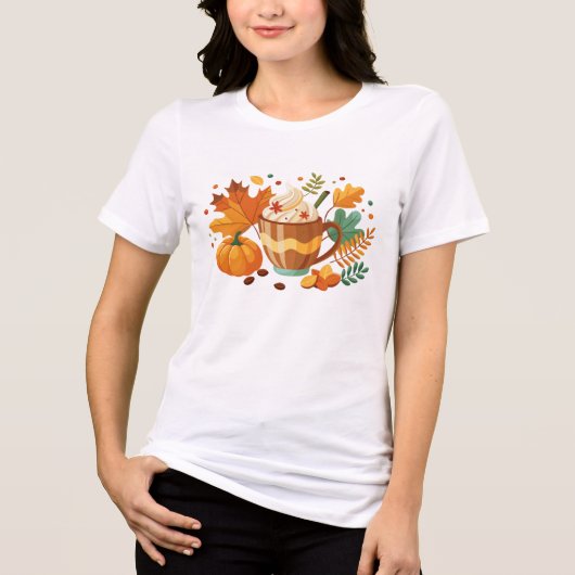 Pumpkin Spice LatFall Tri-Blend Shirt (Vorderseite)