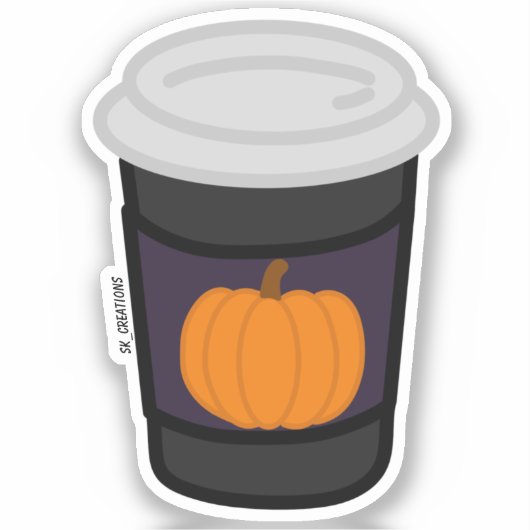 Pumpkin Spice Latte Aufkleber (Vorderseite)