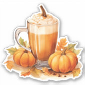 Pumpkin Spice Latte Aufkleber (Vorderseite)