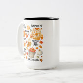 Pumpkin Spice Latte |Cosy Fall Coffee Autumn Vibes Zweifarbige Tasse (Vorderseite Links)