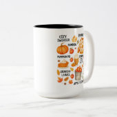Pumpkin Spice Latte |Cosy Fall Coffee Autumn Vibes Zweifarbige Tasse (VorderseiteRechts)