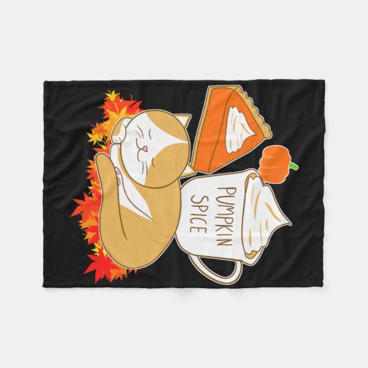 Pumpkin Spice Latte Fleecedecke (Vorderseite (Horizontal))