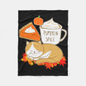 Pumpkin Spice Latte Fleecedecke (Vorderseite)