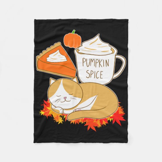 Pumpkin Spice Latte Fleecedecke (Vorderseite)