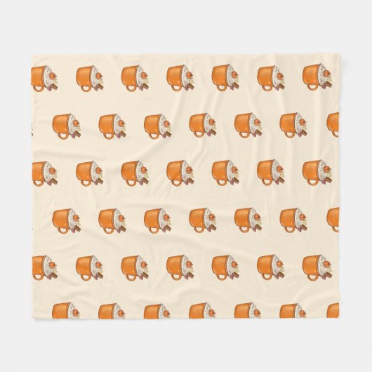 Pumpkin Spice Latte Fleecedecke (Vorderseite (Horizontal))