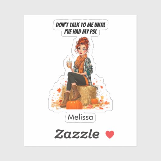 Pumpkin Spice Latte - Frau Sass Aufkleber (Blatt)