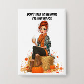 Pumpkin Spice Latte - Frau Sass Button (Vorderseite)