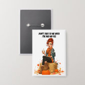 Pumpkin Spice Latte - Frau Sass Button (Vorderseite/Rückseite)