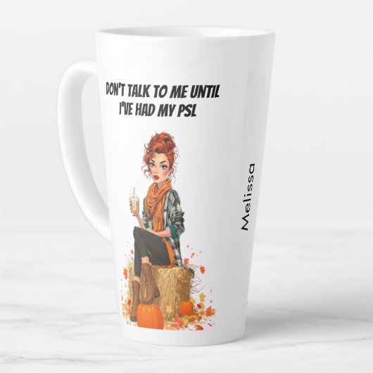 Pumpkin Spice Latte - Frau Sass Milchtasse (Linke Ecke)