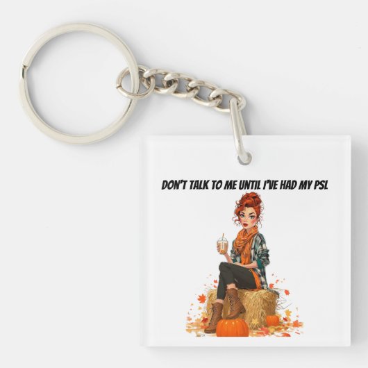 Pumpkin Spice Latte - Frau Sass Schlüsselanhänger (Vorderseite)