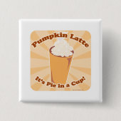 Pumpkin Spice Latte Fun Pie Slogan Art Design Button (Vorderseite)