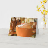Pumpkin Spice Latte Geburtstagskarte Karte (Gelbe Blume)
