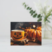 Pumpkin Spice Latte-Kaffee Postkarte (Stehend Vorderseite)
