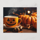 Pumpkin Spice Latte-Kaffee Postkarte (Vorderseite)