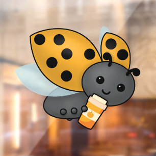 Pumpkin Spice Latte Ladybug Fensteraufkleber