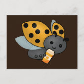 Pumpkin Spice Latte Ladybug T - Shirt Postkarte (Vorderseite)