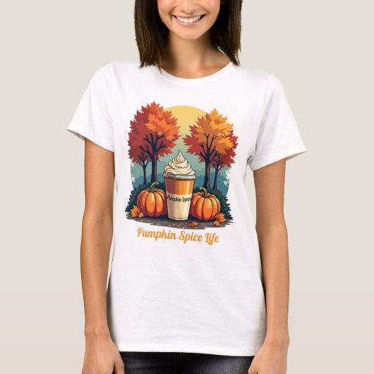 Pumpkin Spice Life Fall Vibes Women's Graphic T-Sh T-Shirt (Vorderseite)