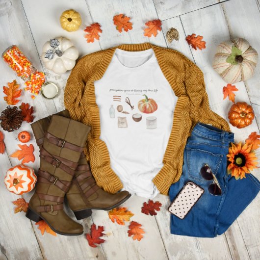 Pumpkin Spice Lover | Monogramm Herbst T-Shirt