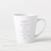 Pumpkin Spice Lover | Monogramm Latte Tasse (Rechts)