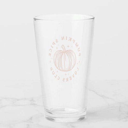 Pumpkin Spice Lovers Club Glas (Rückseite)