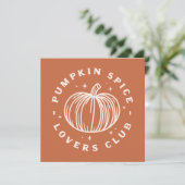Pumpkin Spice Lovers Club Karte (Stehend Vorderseite)