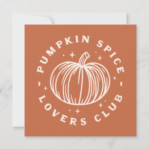 Pumpkin Spice Lovers Club Karte