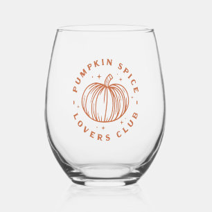 Pumpkin Spice Lovers Club Weinglas Ohne Stiel