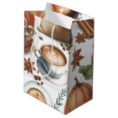 Pumpkin Spice Medium Gift Bag Mittlere Geschenktüte (Rückseite Schrägansicht)