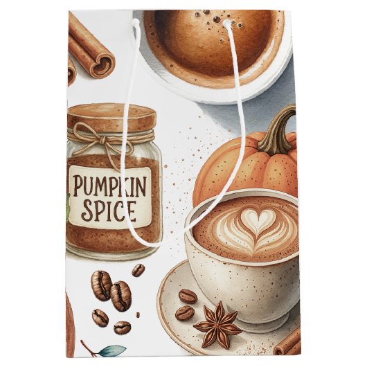 Pumpkin Spice Medium Gift Bag Mittlere Geschenktüte (Vorderseite)