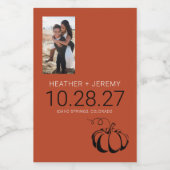 Pumpkin Spice Mini Weinetikett (Einzelnes Label)