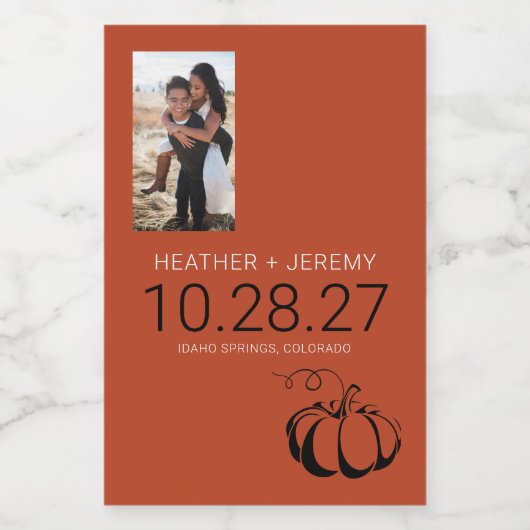 Pumpkin Spice Mini Weinetikett (Einzelnes Label)