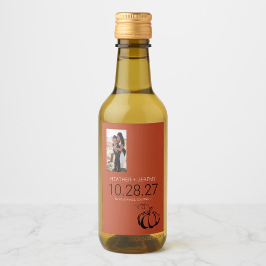 Pumpkin Spice Mini Weinetikett (Vorderseite)