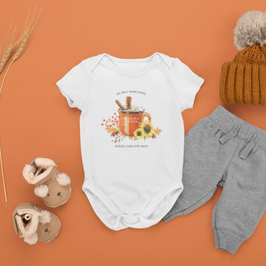 Pumpkin Spice | My First Thanksgiving Baby Strampler