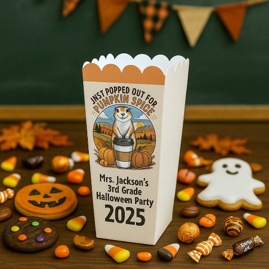 Pumpkin Spice Prairie Dog Halloween Party Custom Geschenkschachtel