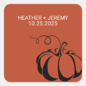 Pumpkin Spice Quadratischer Aufkleber (Vorderseite)