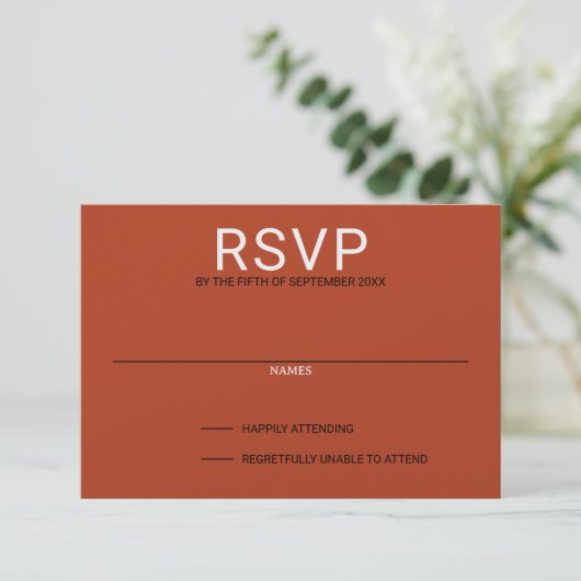 Pumpkin Spice RSVP Karte (Stehend Vorderseite)