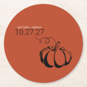 Pumpkin Spice Runder Pappuntersetzer (Vorderseite)