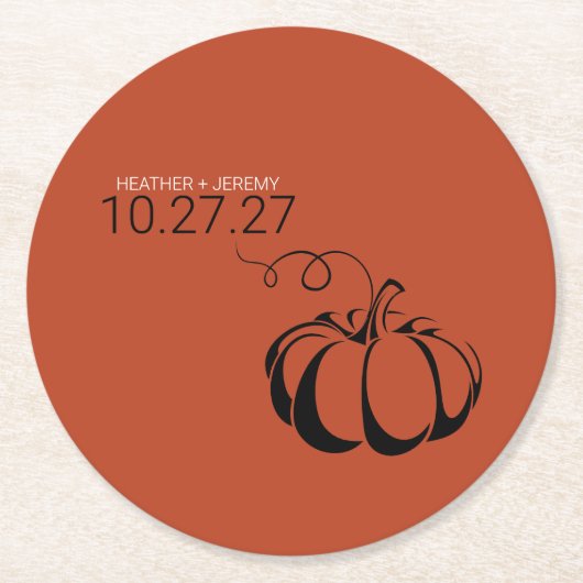 Pumpkin Spice Runder Pappuntersetzer (Vorderseite)