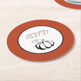 Pumpkin Spice Runder Pappuntersetzer