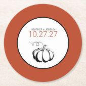 Pumpkin Spice Runder Pappuntersetzer (Vorderseite)