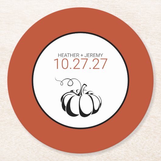 Pumpkin Spice Runder Pappuntersetzer (Vorderseite)