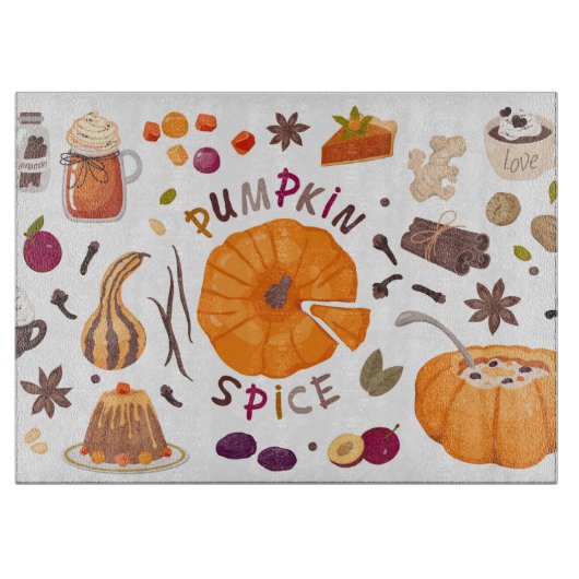 Pumpkin Spice Schneidebrett (Vorderseite)