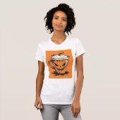 Pumpkin Spice Season – Cute Jack-O-Lantern Coffee T-Shirt (Vorne ganz)
