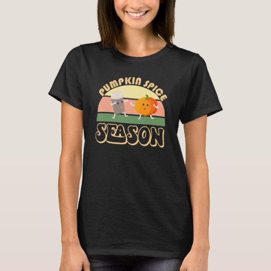 Pumpkin Spice Season Latte Fall Cute Coffee Pumpki T-Shirt (Vorderseite)