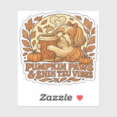 Pumpkin Spice Shih Tzu Retro Autumn Vibes Essentia Aufkleber (Blatt)