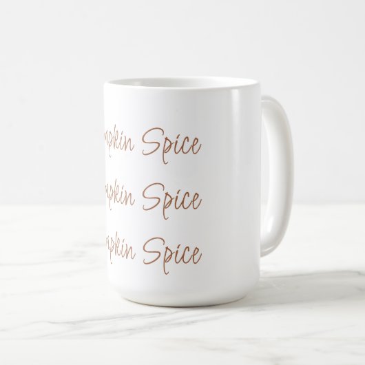 Pumpkin Spice Simple Stylish Script Typografy Kaffeetasse (VorderseiteRechts)